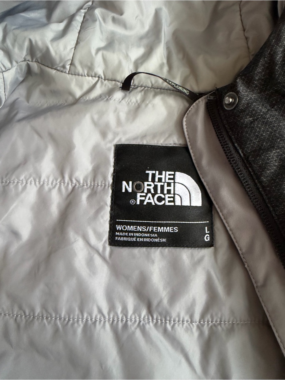 The North Face Hyvent Jacket Coat SZ L Full Zip Hooded Gray - Picture 5 of 8